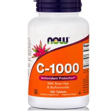 NOW FOODS C-1000 (with ROSE HIPS and Bioflavonoids) 100 Tabs