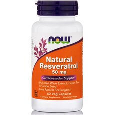 NOW FOODS Natural Resveratrol 50mg 60 Vcaps