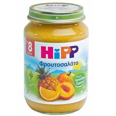 HiPP Φρουτοσαλάτα με Μήλο, Ροδάκινο, Ανανά και Πορτοκάλι μετά τον 8ο μήνα 190γρ