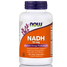 NOW FOODS NADH 10mg κατά της Κόπωσης 60Vcaps