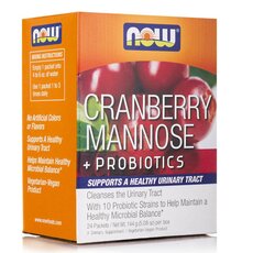 NOW FOODS Cranberry, Mannose + Probiotics 24packs (24X6gr)