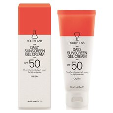 YOUTH LAB Daily Sunscreen Gel Cream Spf 50 Αντιηλιακό κρεμοτζέλ προσώπου με χρώμα για λιπαρό δέρμα 50ml