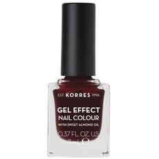 KORRES Gel Effect Nail Colour No. 57 Burgundy Red Βερνίκι Νυχιών 11ml