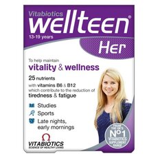 VITABIOTICS Wellteen Her Συμπλήρωμα Ειδικά Σχεδιασμένο για Έφηβες 13 -19 ετών 30Tabs