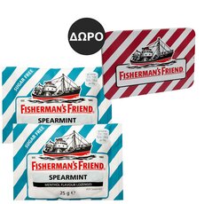  FISHERMAN'S FRIEND 1+1με Γεύση Δυόσμου Καραμέλες για τον Ερεθισμένο Λαιμό (Χωρίς Ζάχαρη) 25gr + ΔΩΡΟ Μεταλλικό Κουτί Αποθήκευσης, fig. 1 