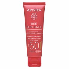  APIVITA Bee Sun Safe Anti-spot & Anti-age Tinted Golden SPF50 , Κρέμα Προσώπου Κατά των Πανάδων και των Ρυτίδων με Χρώμα Golden 50ml, fig. 1 