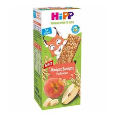  HIPP Μπάρες Βρώμης με Γεύση Ροδάκινο Χωρίς Ζάχαρη 12m+, 5x20gr, fig. 1 