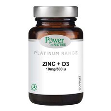  POWER HEALTH Platinum Range  Zinc & D3 10mg 500iu 60 κάψουλες, fig. 1 