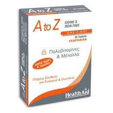  HEALTH AID A to Z Multivit Iodine & Iron Free, 30tabs, fig. 1 