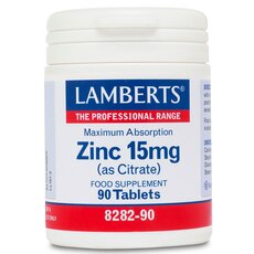 LAMBERTS Zinc 15mg (Citrate) Ψευδάργυρος 90 Ταμπλέτες
