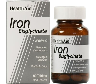  HEALTH AID Iron Bisglycinate (Iron with Vitamin C) 90Tabs, fig. 1 
