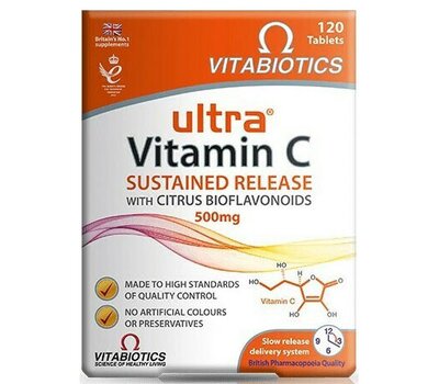  VITABIOTICS Ultra Vitamin C Sustained Release with Citrus Bioflavonoids 500mg 60 κάψουλες, fig. 1 