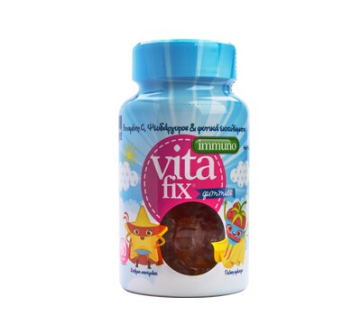  INTERMED Vitafix Ιmmuno Gummies 60τεμ (Παιδικά Ζελεδάκια με Βιταμίνη C & Ψευδάργυρο για την Ενίσχυση του Ανοσοποιητικού για Παιδιά 4 Ετών+), fig. 1 