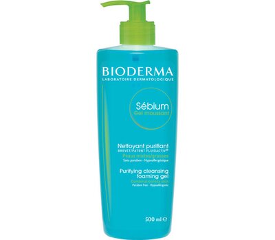  Bioderma Sebium Gel Moussant Αφρώδες Τζέλ Καθαρισμού για λιπαρό δέρμα 500ml, fig. 1 