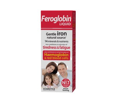  VITABIOTICS Feroglobin B12 Liquid Πόσιμο Συμπλήρωμα Σιδήρου Με Βιταμίνες Και Μέταλλα Για Ενήλικες & Παιδιά 200ml, fig. 1 