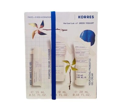  KORRES Promo Wide Awake Eye Greek Yoghurt, Ενυδατικό Gel Ματιών Κατά των Μαύρων Κύκλων 15ml & Αφρώδης Κρέμα Καθαρισμού Προσώπου, 20ml &Ενυδατική Gel Κρέμα Προσώπου, 20ml, fig. 1 