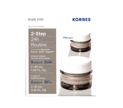  KORRES Promo 2-Step 24h Routine Μαύρη Πεύκη 4D Σύσφιξη & Lifting Κρέμα Ημέρας Ξηρές -Πολύ Ξηρές Επιδερμίδες 40ml & Δώρο Black Pine Κρέμα Νυκτός για Σύσφιξη & Lifting 15ml, fig. 1 