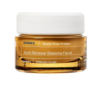  KORRES Black Pine Primus Youth Renewal Sleeping Facial Κρέμα Νεότητας Νύχτας για Λείανση Ρυτίδων & Ελαστικότητα, 40ml, fig. 1 