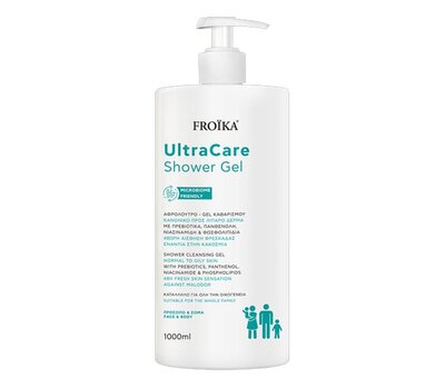  FROIKA UltraCare Shower Gel Αφρόλουτρο - Gel Καθαρισμού για Κανονικό προς Λιπαρό Δέρμα, 1000ml, fig. 1 