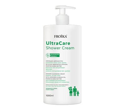  FROIKA UltraCare Shower Cream Κρεμώδες Αφρόλουτρο για Κανονικό προς Ξηρό Δέρμα, 1000ml, fig. 1 