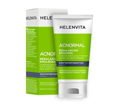  HELENVITA ACNormal Rebalancing Emulsion Ενυδατικό Γαλάκτωμα Προσώπου & Λαιμού με Σμηγματορυθμιστική Δράση, 60ml, fig. 1 