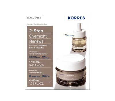  KORRES Promo 2-Step Overnight Renewal Μαύρη Πεύκη Κρέμα Νύχτας 4D για Σύσφιγξη & Lifting, 40ml & Δώρο 4D Serum Ορός Προσώπου για Σύσφιγξη και Lifting 15ml, fig. 1 