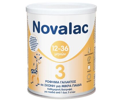  NOVALAC 3 Ρόφημα Γάλακτος σε Σκόνη για Παιδιά Mετά τον 1ο Χρόνο Χωρίς Ζάχαρη, 400gr, fig. 1 