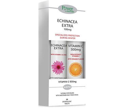  POWER HEALTH 1+1 ECHINACEA Extra 24tabs & ΔΩΡΟ Vitamin C 500mg 20tabs, fig. 1 