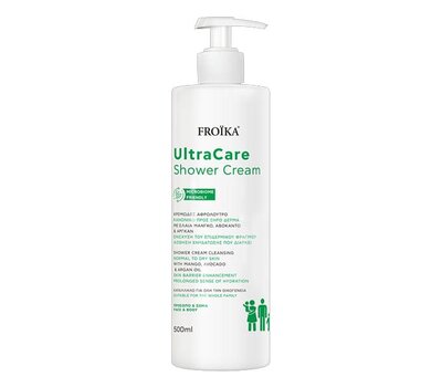  FROIKA UltraCare Shower Cream Κρεμώδες Αφρόλουτρο για Κανονικό προς Ξηρό Δέρμα, 500ml, fig. 1 