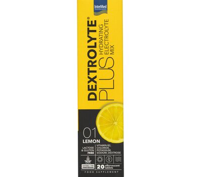  INTERMED Dextrolyte Plus Hydrating Electrolyte Mix 20 αναβράζοντα - 01 Lemon, fig. 1 