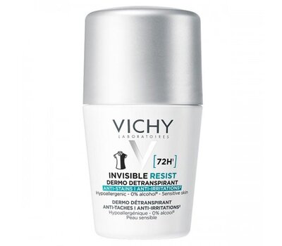  VICHY Invisible Resist 72H Αποσμητικό Roll-On Κατά των Σημαδιών & της Έντονης Εφίδρωσης, 50ml, fig. 1 