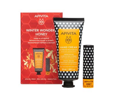  APIVITA Winter Wonders Honey με Κρέμα Χεριών Εντατικής Ενυδάτωσης, 50ml & Lip Care Ηoney, fig. 1 