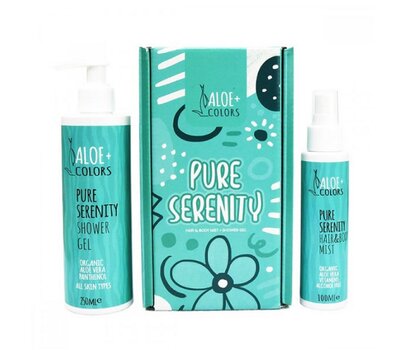  ALOE COLORS Promo Pure Serenity Gift Set  Hair & Body Mist Ενυδατικό Σπρέι Μαλλιών & Σώματος, 100ml & Shower Gel Αφρόλουτρο, 250ml, fig. 1 