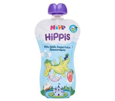  HIPP Hippis Φρουτοπολτός Δράκος με Μήλο, Αχλάδι, Dragon Fruit & Φραγκοστάφυλο, 100gr, fig. 1 